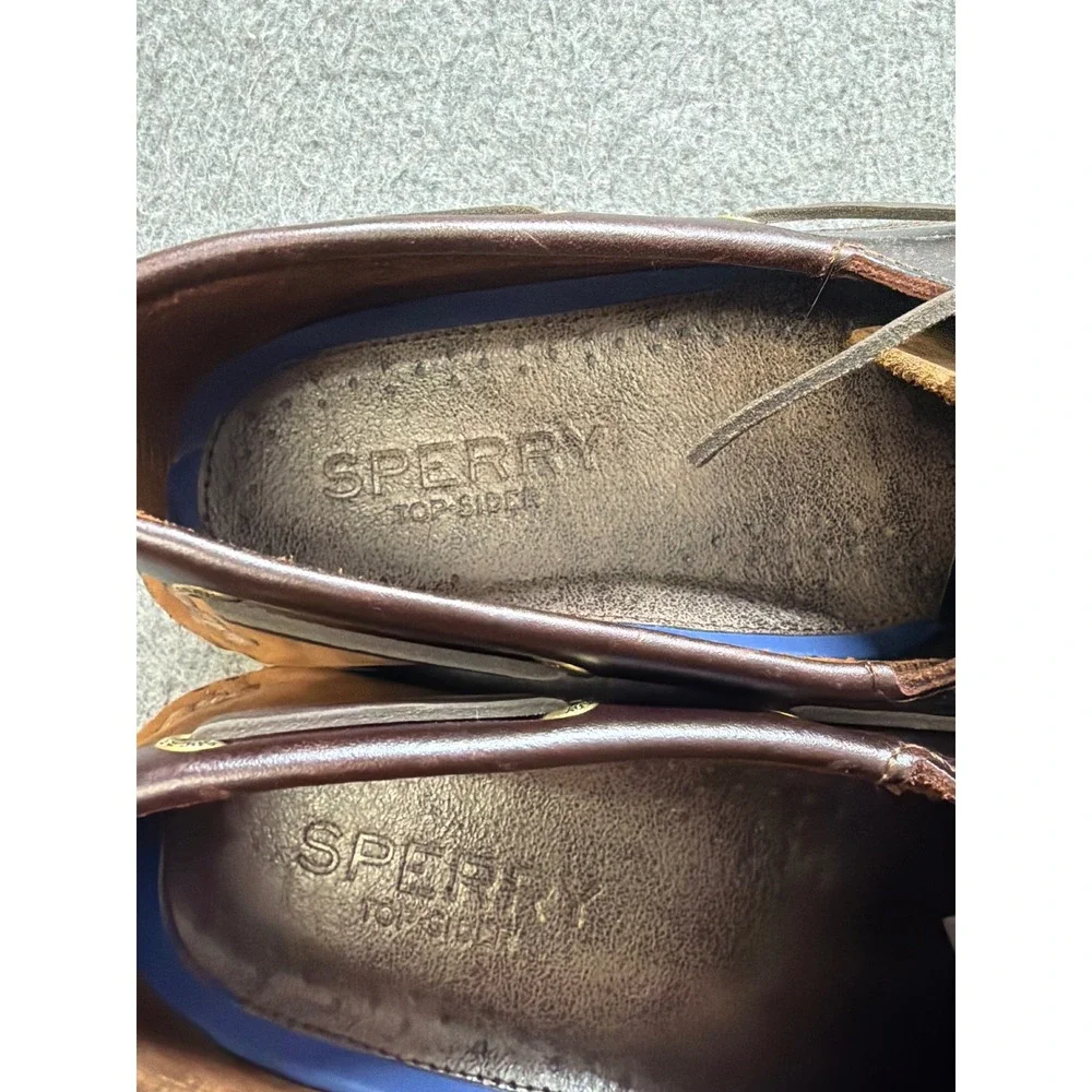 Sperry Top-Sider Mens Authentic Original 2-Eye Boat Shoes Tan Brown 9M